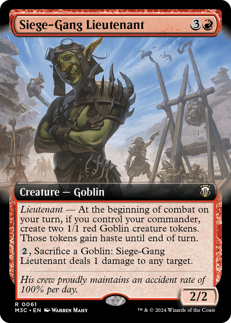 Siege-Gang Lieutenant (Extended Art) [Modern Horizons 3 Commander] | Event Horizon Hobbies CA