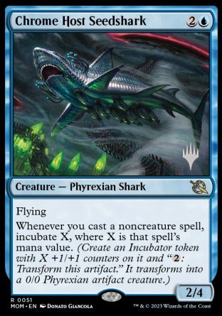 Chrome Host Seedshark (Promo Pack) [March of the Machine Promos] | Event Horizon Hobbies CA