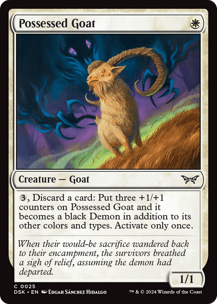 Possessed Goat [Duskmourn: House of Horror] | Event Horizon Hobbies CA