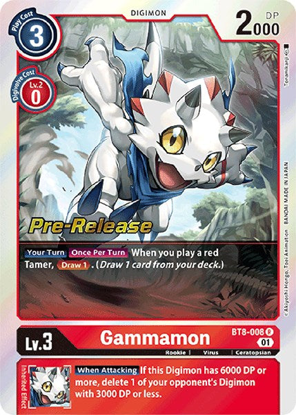 Gammamon [BT8-008] [New Awakening Pre-Release Cards] | Event Horizon Hobbies CA