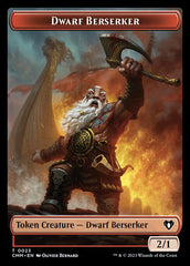 Human Soldier // Dwarf Berserker Double-Sided Token [Commander Masters Tokens] | Event Horizon Hobbies CA