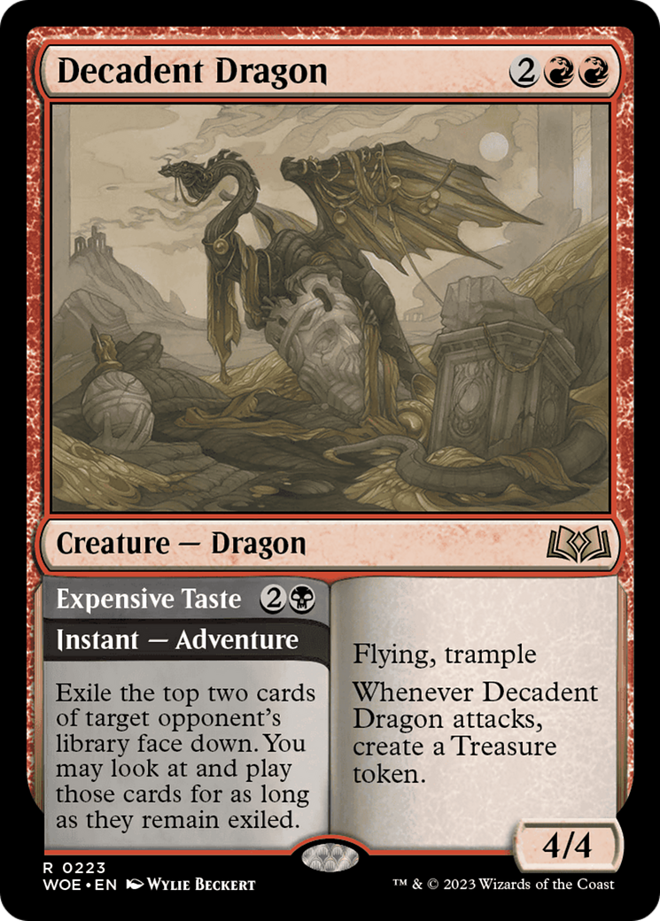 Decadent Dragon // Expensive Taste [Wilds of Eldraine] | Event Horizon Hobbies CA