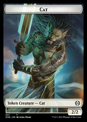 Rebel // Cat Double-Sided Token [Phyrexia: All Will Be One Tokens] | Event Horizon Hobbies CA