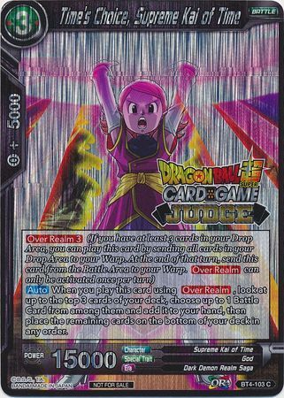 Time's Choice, Supreme Kai of Time (BT4-103) [Judge Promotion Cards] | Event Horizon Hobbies CA