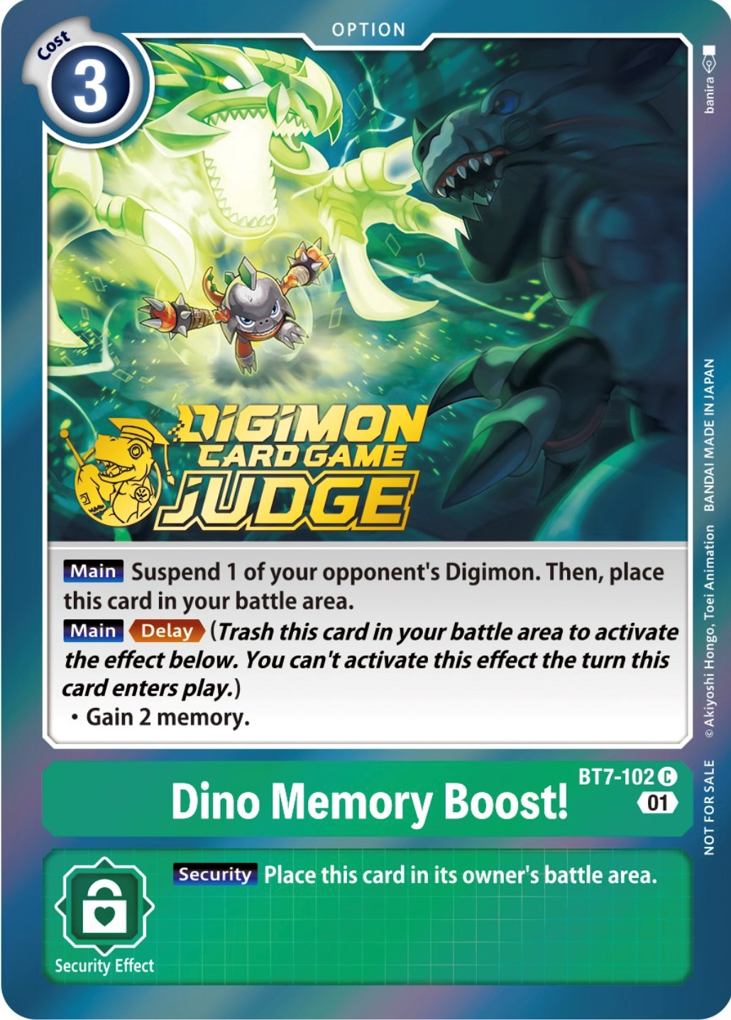 Dino Memory Boost! [BT7-102] (Judge Pack 3) [Next Adventure Promos] | Event Horizon Hobbies CA