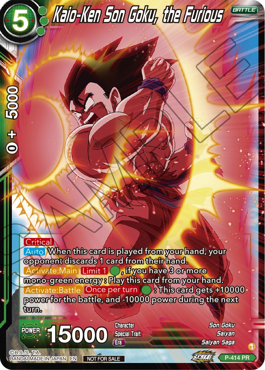 Kaio-Ken Son Goku, the Furious (Zenkai Series Tournament Pack Vol.1) (P-414) [Tournament Promotion Cards] | Event Horizon Hobbies CA