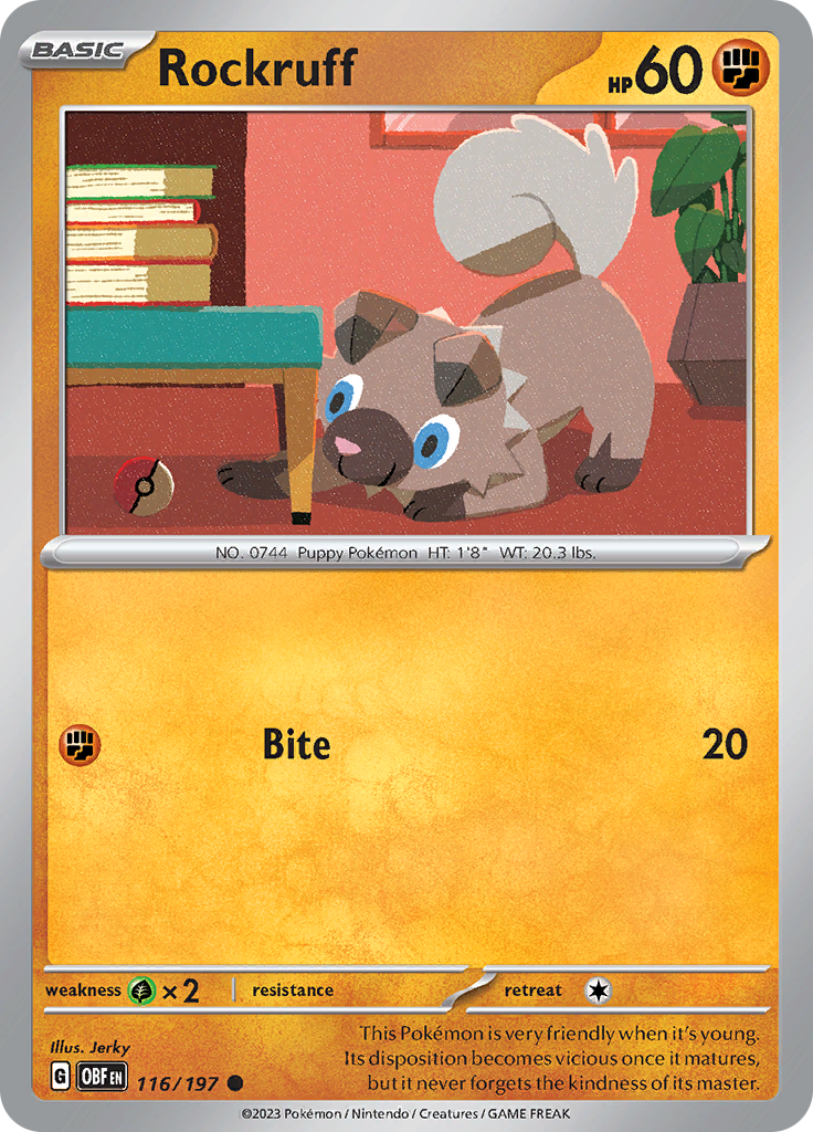 Rockruff (116/197) [Scarlet & Violet: Obsidian Flames] | Event Horizon Hobbies CA