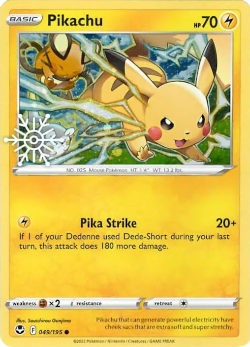 Pikachu (049/195) (Holiday Calendar) [Sword & Shield: Silver Tempest] | Event Horizon Hobbies CA