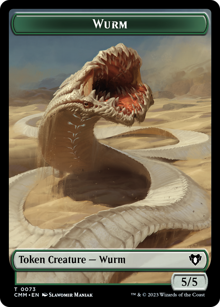 Wurm // Spider Double-Sided Token [Commander Masters Tokens] | Event Horizon Hobbies CA