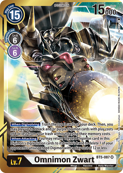 Omnimon Zwart [BT5-087] (Alternate Art - As'Maria) [Battle of Omni] | Event Horizon Hobbies CA