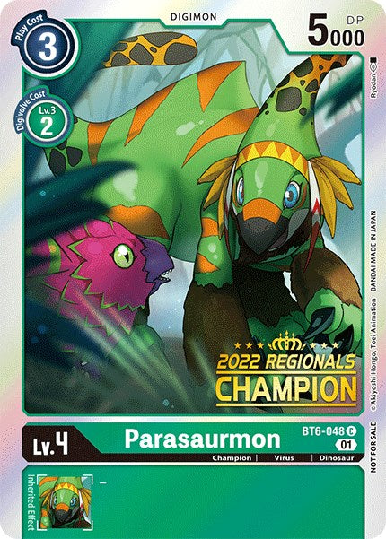 Parasaurmon [BT6-048] (2022 Championship Online Regional) (Online Champion) [Double Diamond Promos] | Event Horizon Hobbies CA