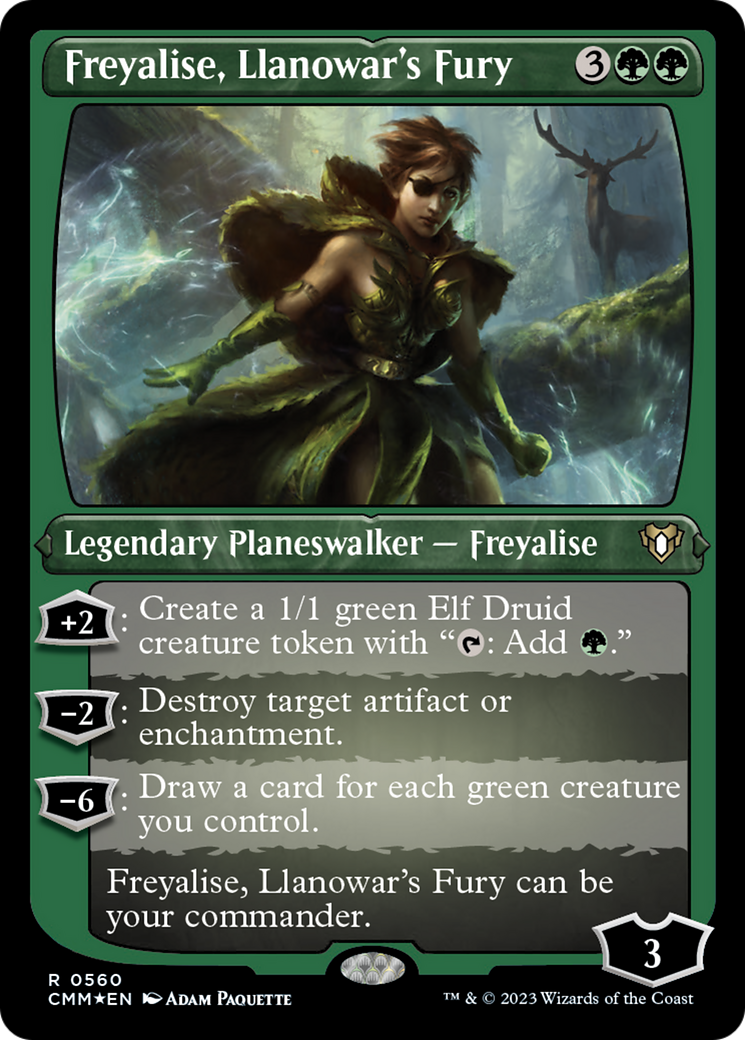 Freyalise, Llanowar's Fury (Foil Etched) [Commander Masters] | Event Horizon Hobbies CA