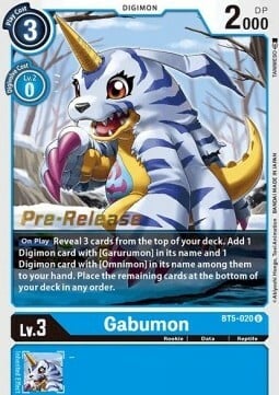 Gabumon [BT5-020] [Battle of Omni Pre-Release Promos] | Event Horizon Hobbies CA