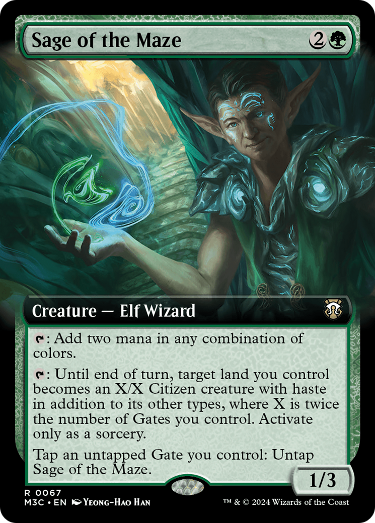 Sage of the Maze (Extended Art) (Ripple Foil) [Modern Horizons 3 Commander] | Event Horizon Hobbies CA