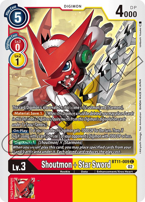 Shoutmon + Star Sword [BT11-009] [Dimensional Phase] | Event Horizon Hobbies CA