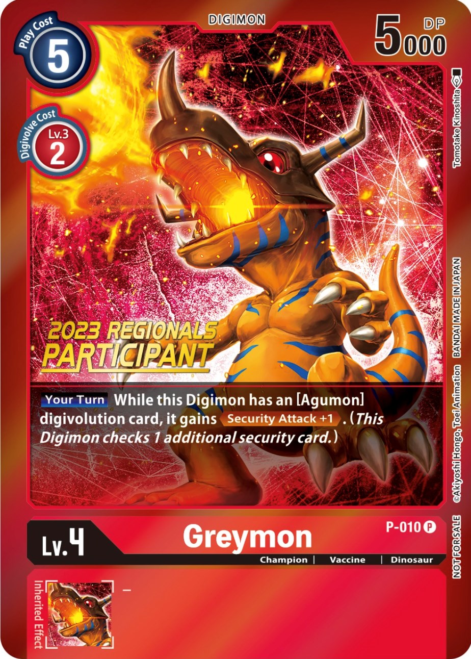 Greymon [P-010] (2023 Regionals Participant) [Promotional Cards] | Event Horizon Hobbies CA