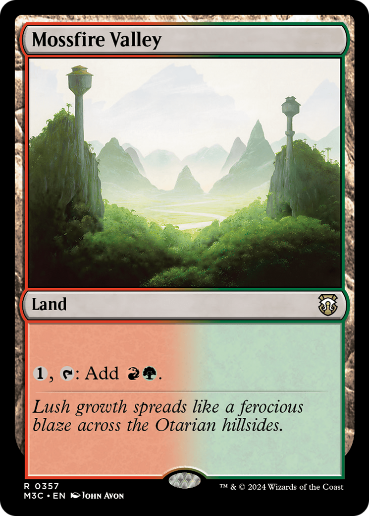 Mossfire Valley (Ripple Foil) [Modern Horizons 3 Commander] | Event Horizon Hobbies CA