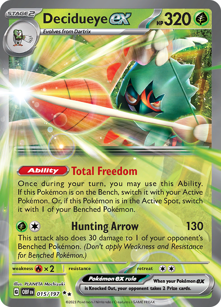 Decidueye ex (015/197) [Scarlet & Violet: Obsidian Flames] | Event Horizon Hobbies CA