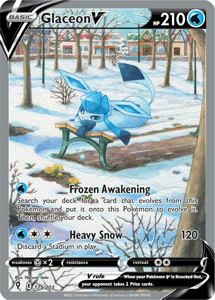 Glaceon V (175/203) [Sword & Shield: Evolving Skies] | Event Horizon Hobbies CA