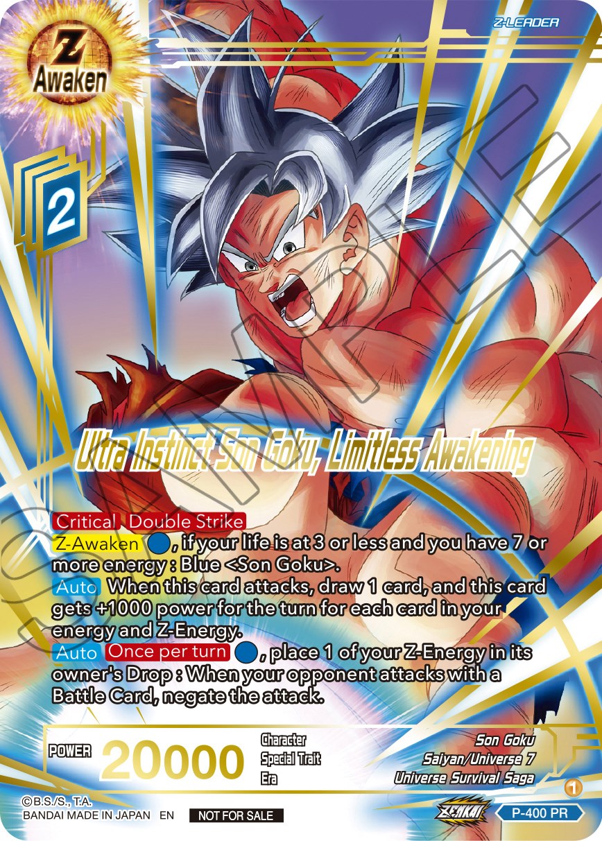Ultra Instinct Son Goku, Limitless Awakening (Gold-Stamped) (P-400) [Promotion Cards] | Event Horizon Hobbies CA