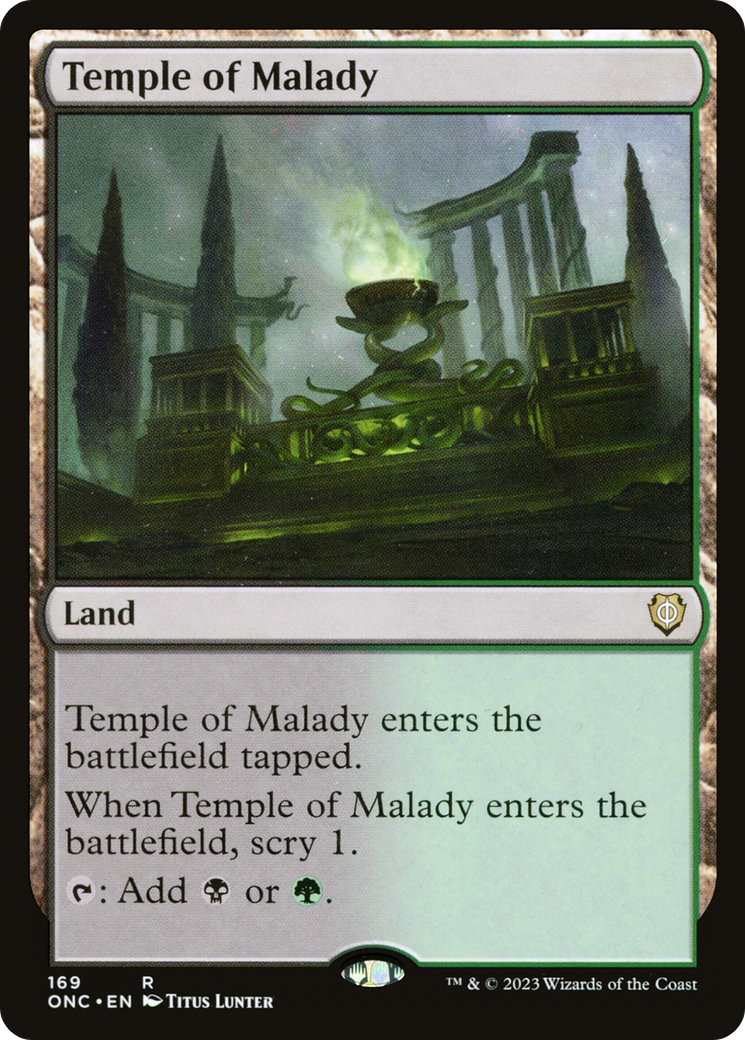 Temple of Malady [Phyrexia: All Will Be One Commander] | Event Horizon Hobbies CA