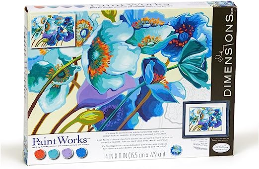 PaintWorks - Paint By Numbers - Blue Poppies