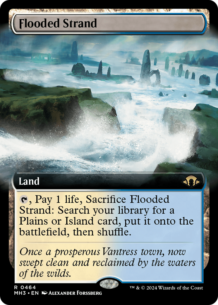 Flooded Strand (Extended Art) [Modern Horizons 3] | Event Horizon Hobbies CA