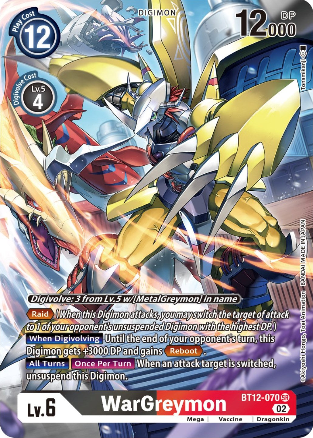 WarGreymon [BT12-070] (Alternate Art) [Across Time] | Event Horizon Hobbies CA