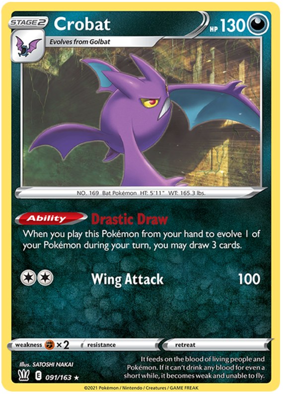 Crobat (091/163) (Theme Deck Exclusive) [Sword & Shield: Battle Styles] | Event Horizon Hobbies CA