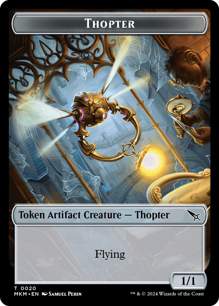 Thopter (0020) // Plant Double-Sided Token [Murders at Karlov Manor Tokens] | Event Horizon Hobbies CA