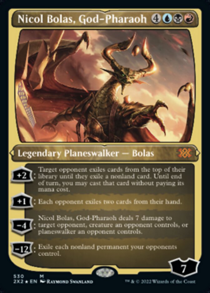 Nicol Bolas, God-Pharaoh (Foil Etched) [Double Masters 2022] | Event Horizon Hobbies CA