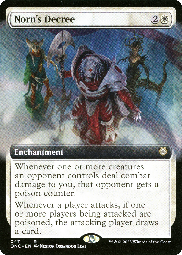 Norn's Decree (Extended Art) [Phyrexia: All Will Be One Commander] | Event Horizon Hobbies CA