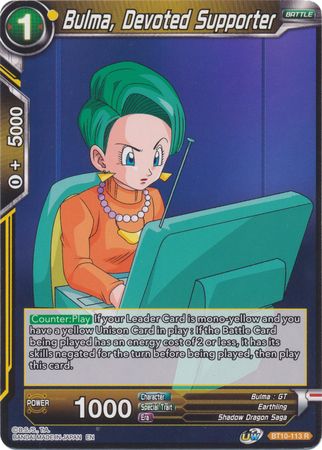 Bulma, Devoted Supporter (BT10-113) [Rise of the Unison Warrior 2nd Edition] | Event Horizon Hobbies CA