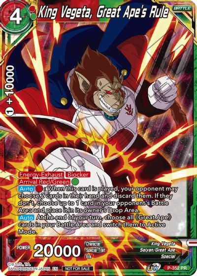 King Vegeta, Great Ape's Rule (P-352) [Tournament Promotion Cards] | Event Horizon Hobbies CA