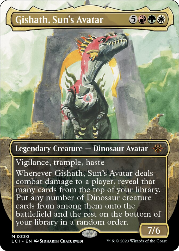 Gishath, Sun's Avatar (Borderless) [The Lost Caverns of Ixalan] | Event Horizon Hobbies CA