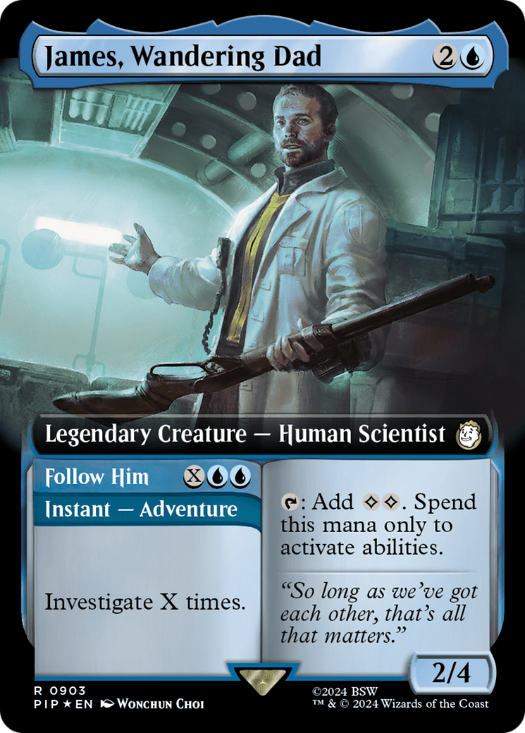 James, Wandering Dad // Follow Him (Extended Art) (Surge Foil) [Fallout] | Event Horizon Hobbies CA