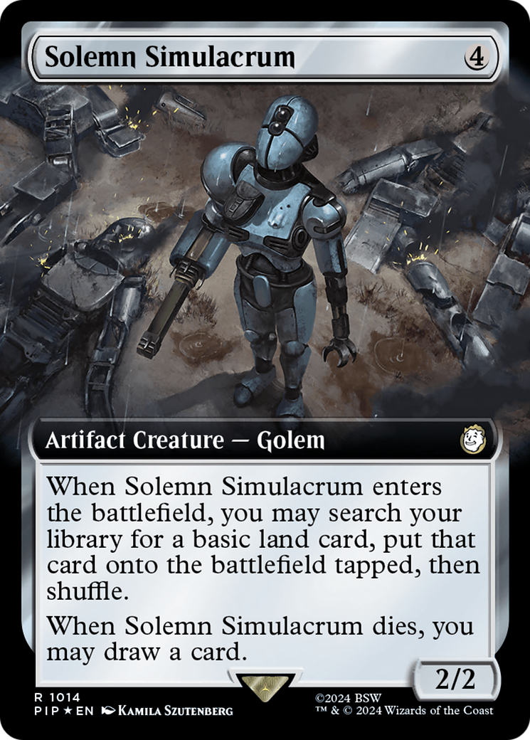 Solemn Simulacrum (Extended Art) (Surge Foil) [Fallout] | Event Horizon Hobbies CA