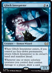 Glitch Interpreter (Extended Art) [Duskmourn: House of Horror Commander] | Event Horizon Hobbies CA