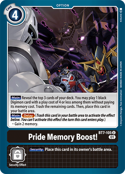 Pride Memory Boost! [BT7-105] [Next Adventure] | Event Horizon Hobbies CA