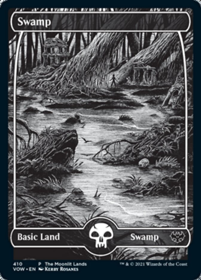 Swamp (The Moonlit Lands) (Foil Etched) [Innistrad: Crimson Vow Promos] | Event Horizon Hobbies CA