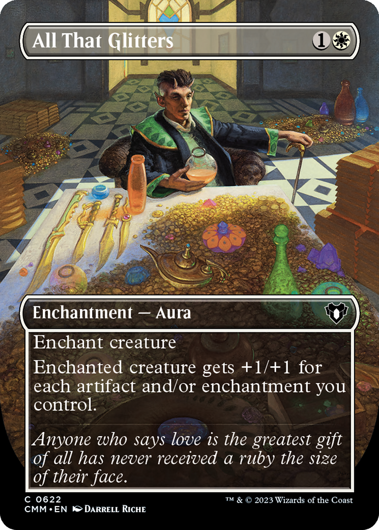 All That Glitters (Borderless Alternate Art) [Commander Masters] | Event Horizon Hobbies CA