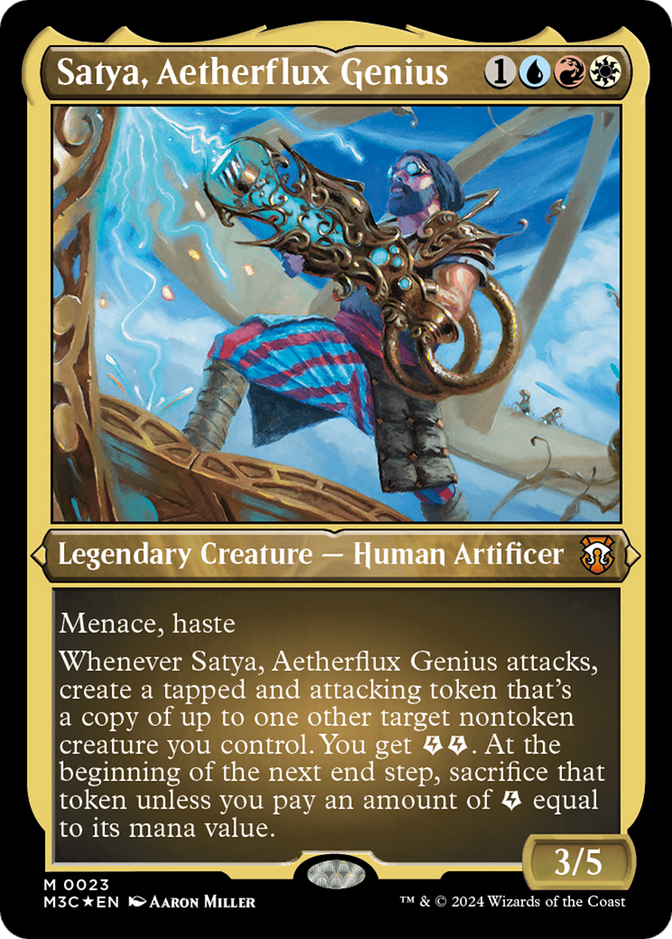 Satya, Aetherflux Genius (Foil Etched) [Modern Horizons 3 Commander] | Event Horizon Hobbies CA