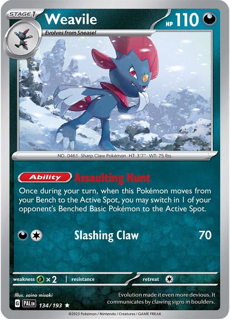 Weavile (134/193) [Scarlet & Violet: Paldea Evolved] | Event Horizon Hobbies CA