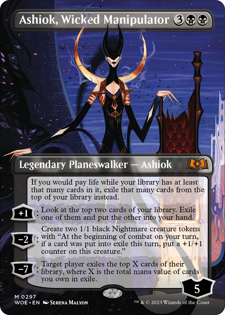 Ashiok, Wicked Manipulator (Borderless Alternate Art) [Wilds of Eldraine] | Event Horizon Hobbies CA