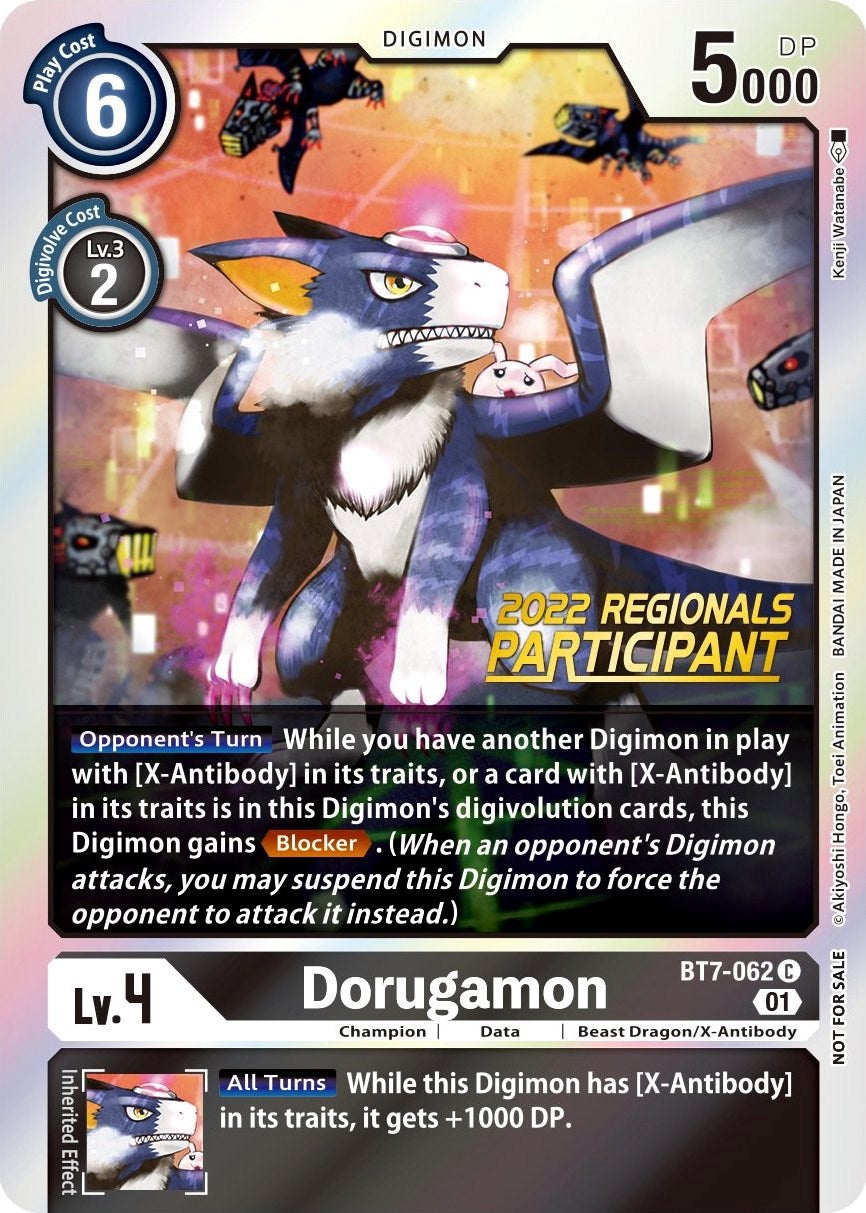 Dorugamon [BT7-062] (2022 Championship Offline Regional) (Online Participant) [Next Adventure Promos] | Event Horizon Hobbies CA