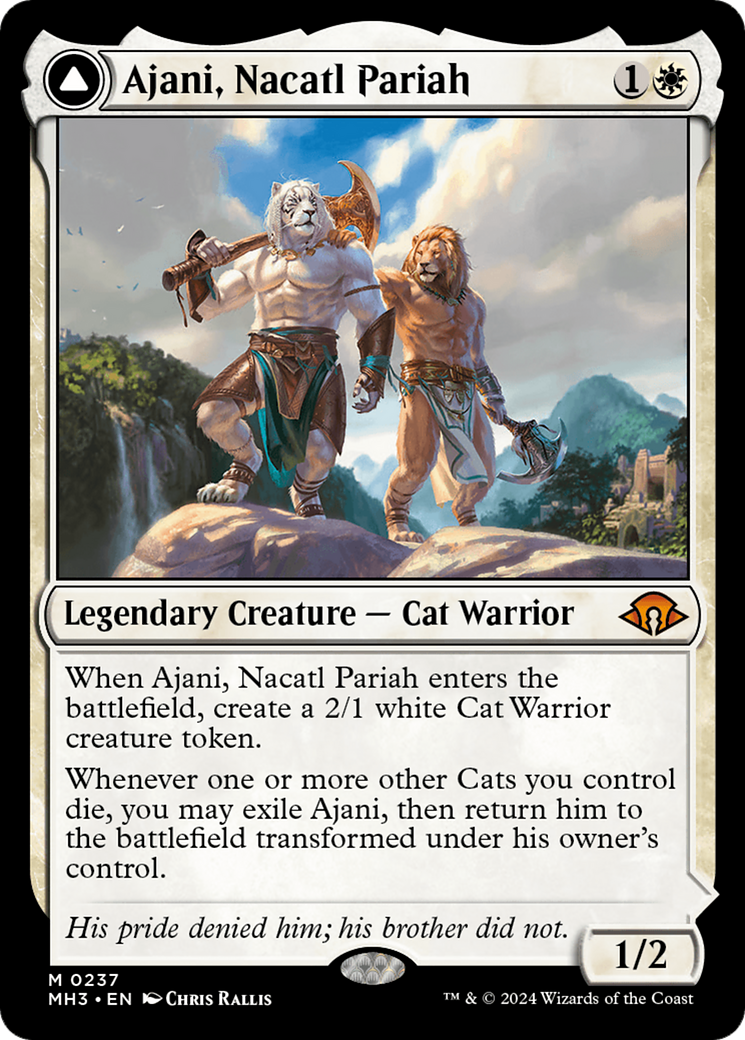 Ajani, Nacatl Pariah // Ajani, Nacatl Avenger [Modern Horizons 3] | Event Horizon Hobbies CA