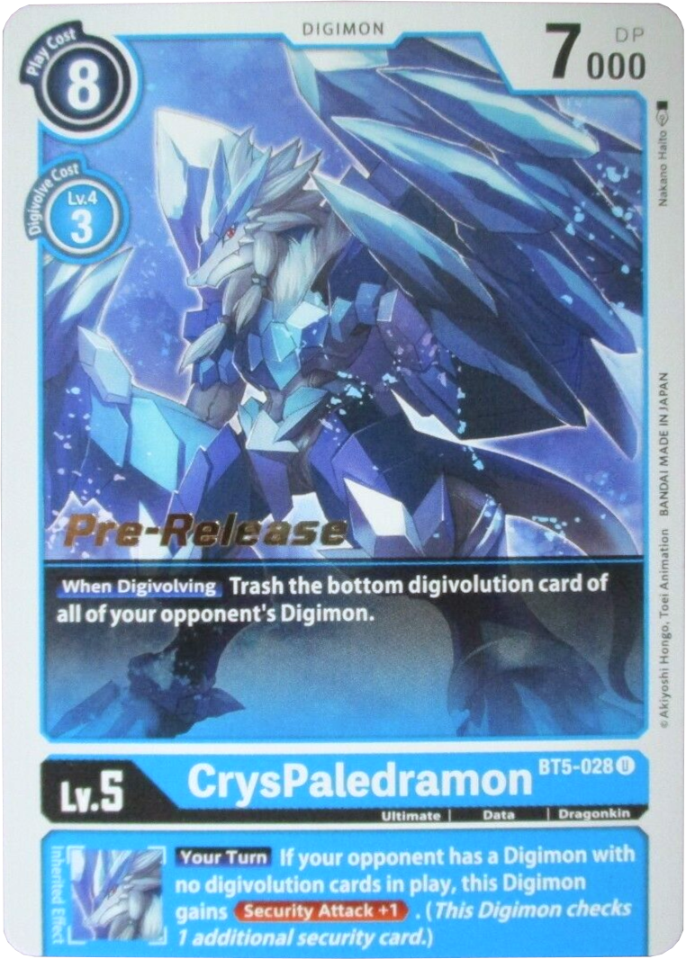 CrysPaledramon [BT5-028] [Battle of Omni Pre-Release Promos] | Event Horizon Hobbies CA