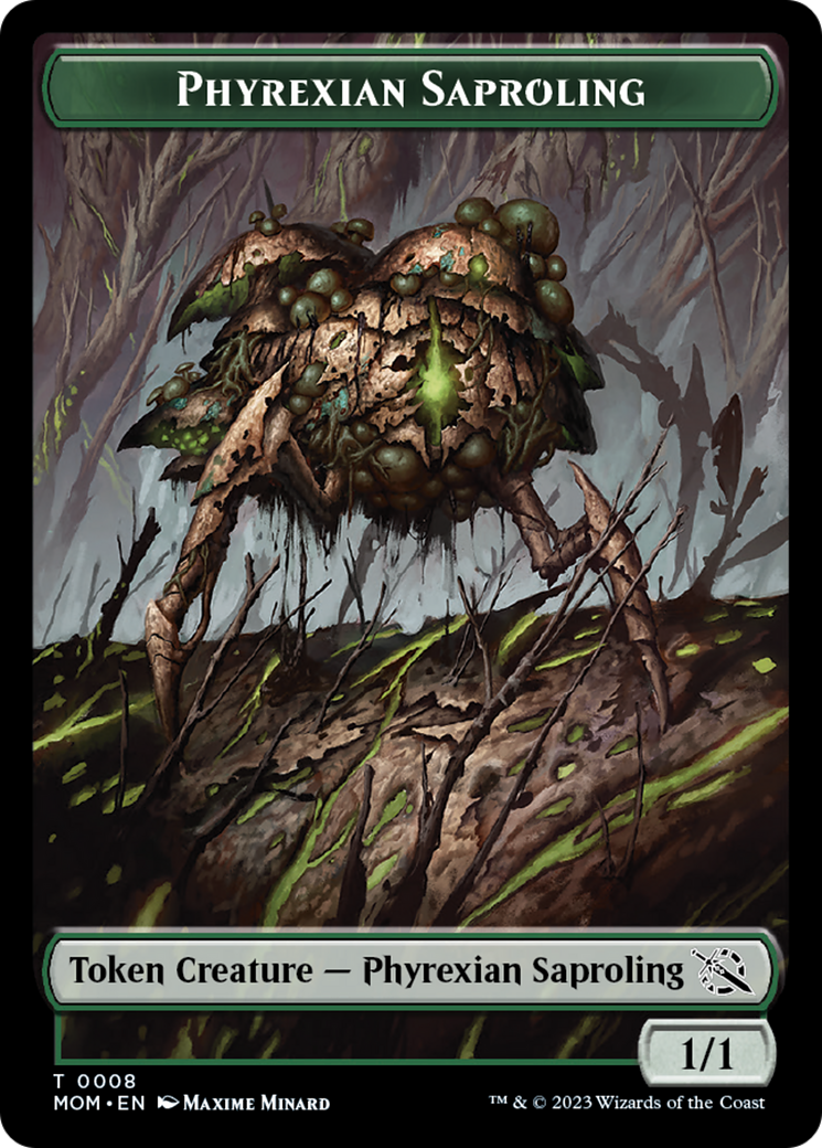 Treasure (21) // Phyrexian Saproling Double-Sided Token [March of the Machine Tokens] | Event Horizon Hobbies CA