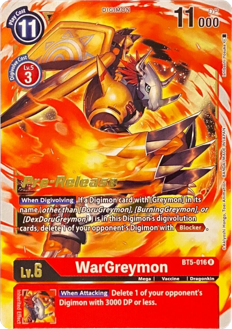 WarGreymon [BT5-016] [Battle of Omni Pre-Release Promos] | Event Horizon Hobbies CA