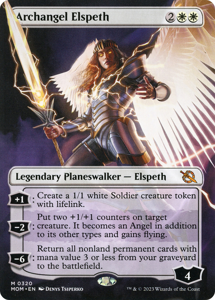 Archangel Elspeth (Borderless Alternate Art) [March of the Machine] | Event Horizon Hobbies CA